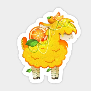 Orange Citrus Alpaca Sticker